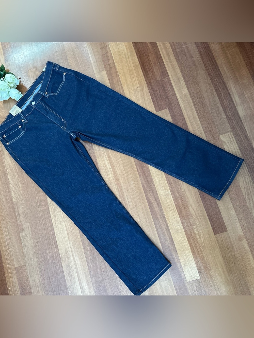 Levi's Navy Straight-Leg Jeans